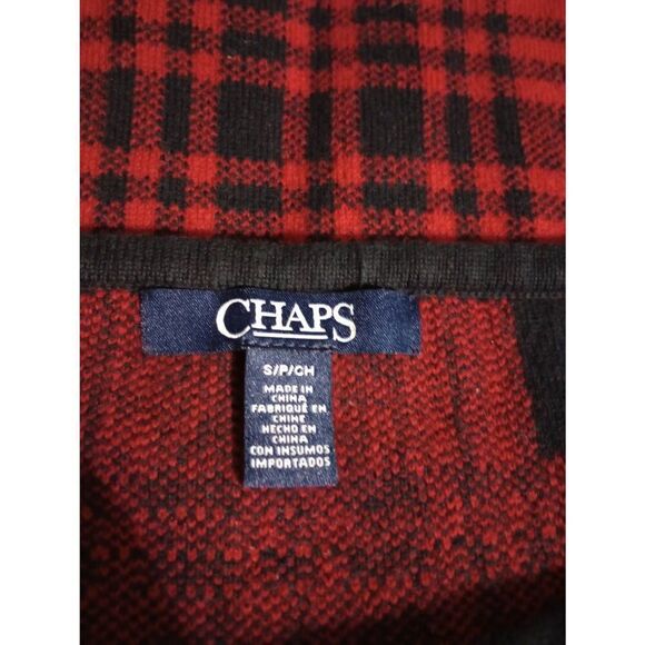 Chaps Dress Ladies‎ Small Black Red Sweater Long Sleeve - Picture 4 of 6